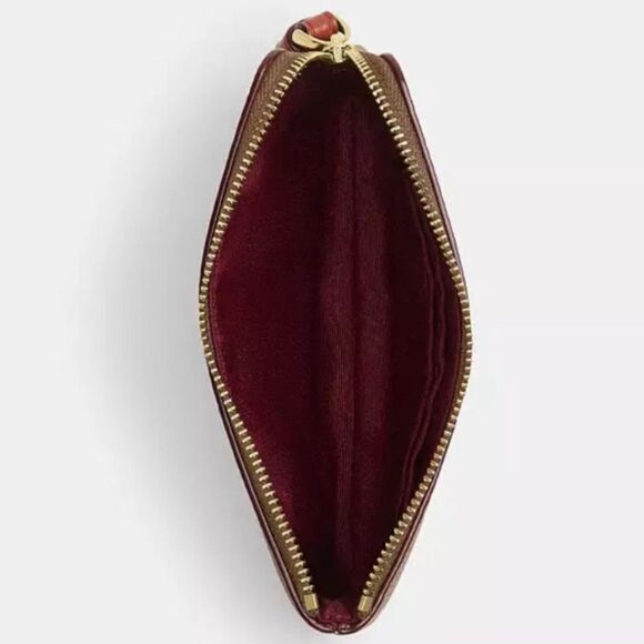 Coach Wristlet In Signature Canvas With Sticker Rexy Print Wallet Bag Purse - Picture 7 of 8